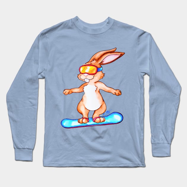 Boarder Bunny Long Sleeve T-Shirt by ptowndanig
